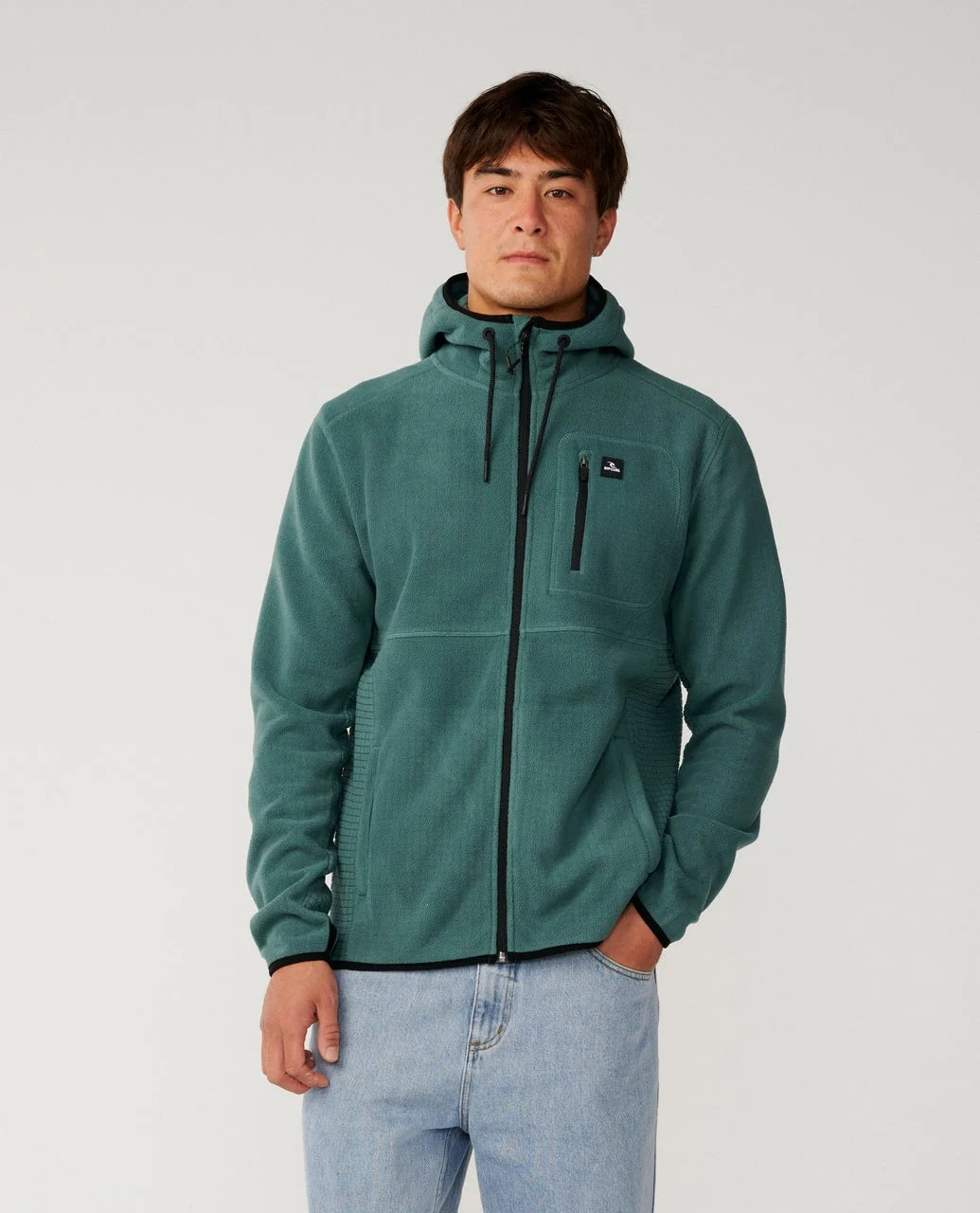 Departed Polar Fleece Zip Through - Muted Green