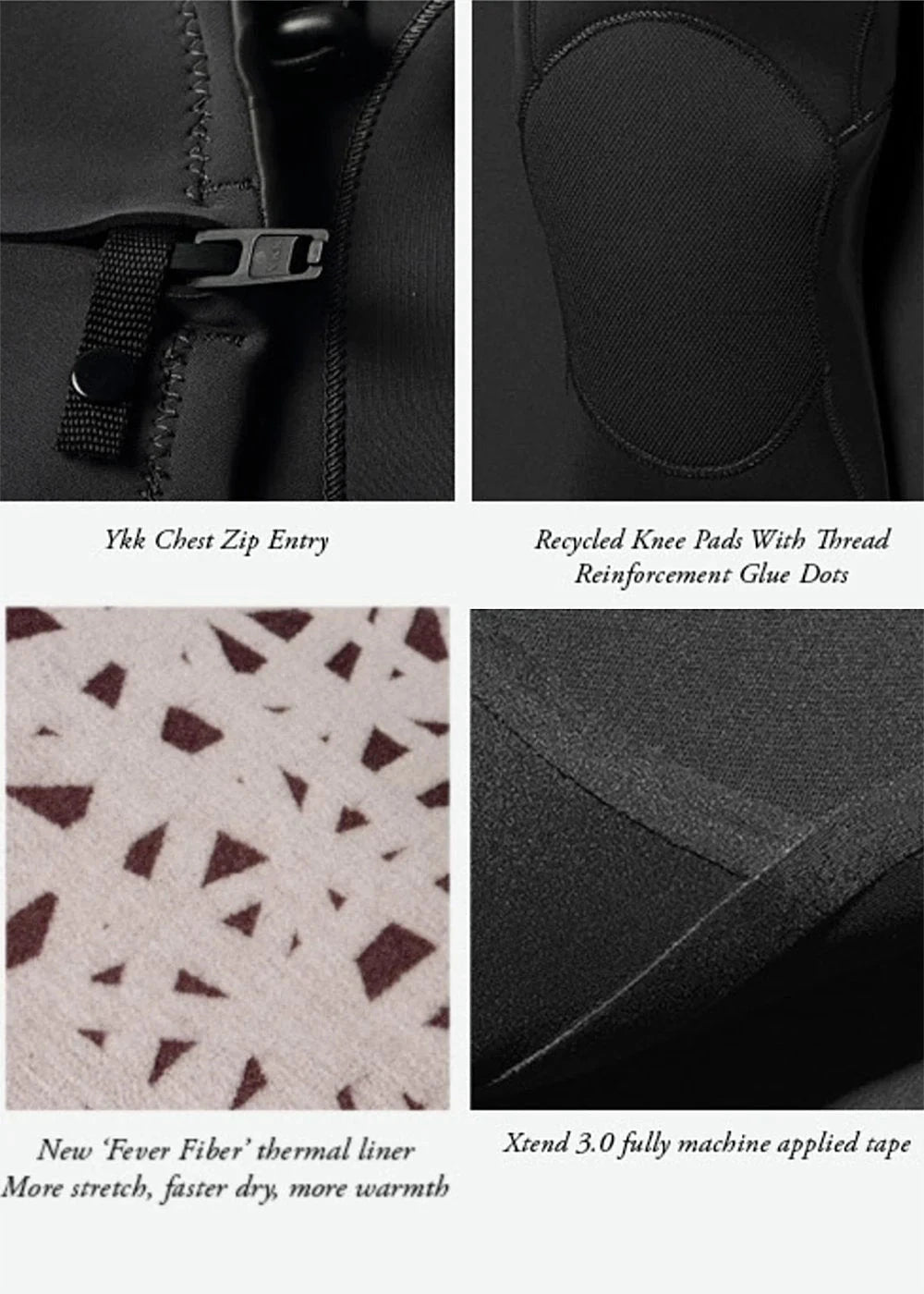 7 Seas 5/4/3 Hooded Chest Zip Wetsuit - Black Wetsuits Vissla