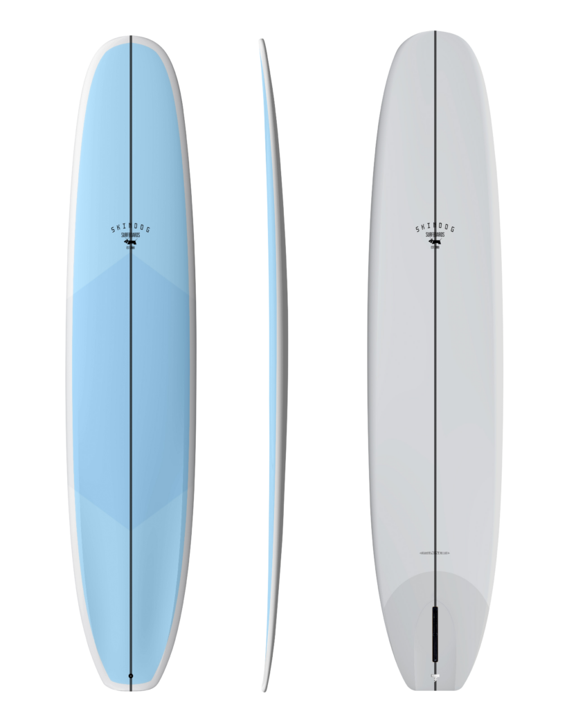 Skindog OG Double Scoop 9'6" Thunderbolt Silver - Blue/Grey