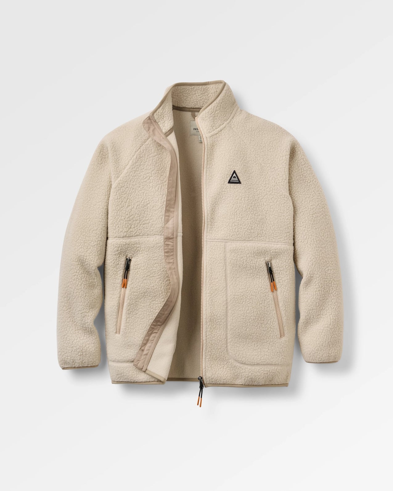 Home Full Zip Recycled Sherpa Fleece - Oatmeal
