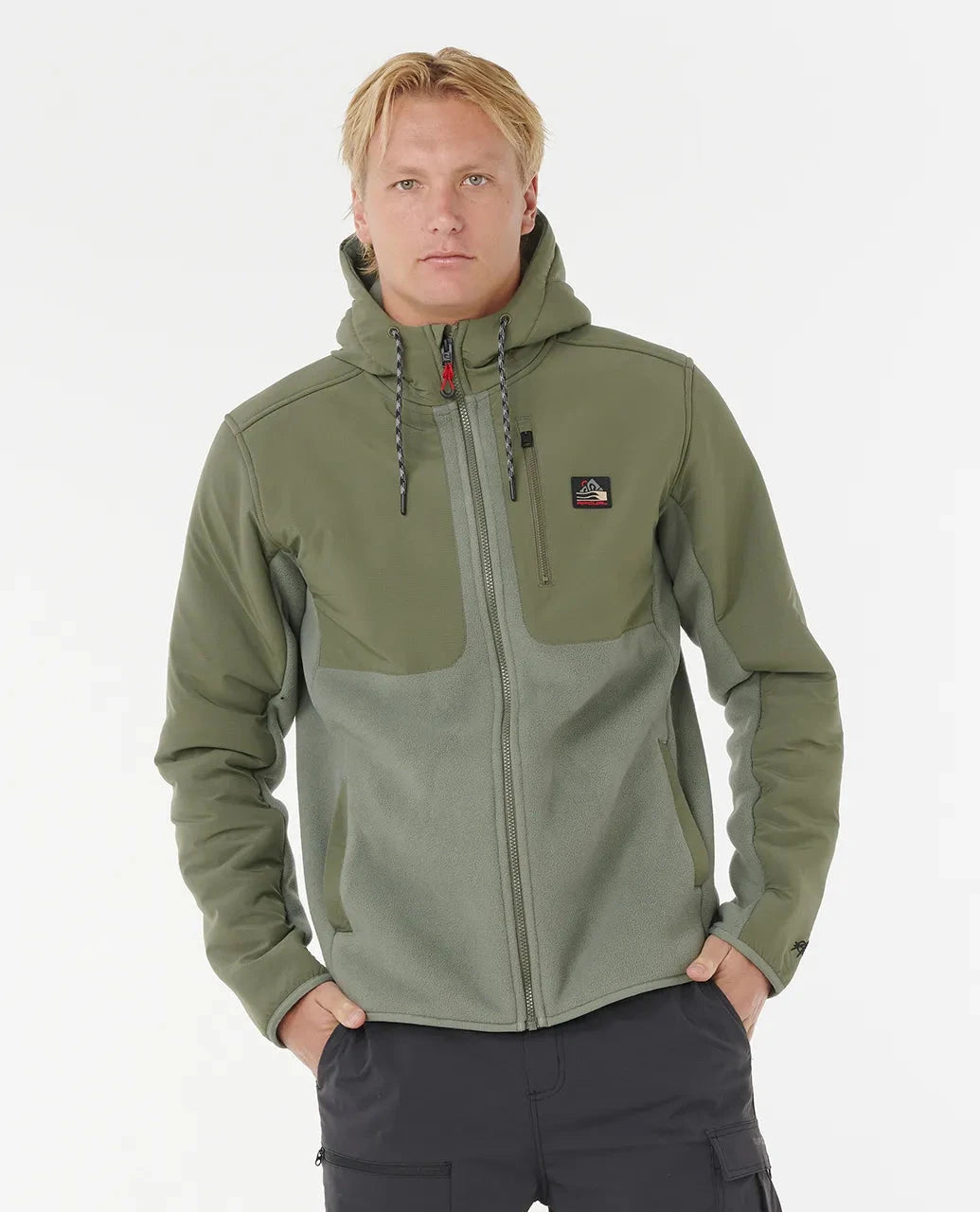 Anti Series Search Fleece - Cactus Green Men's Jackets Rip Curl M