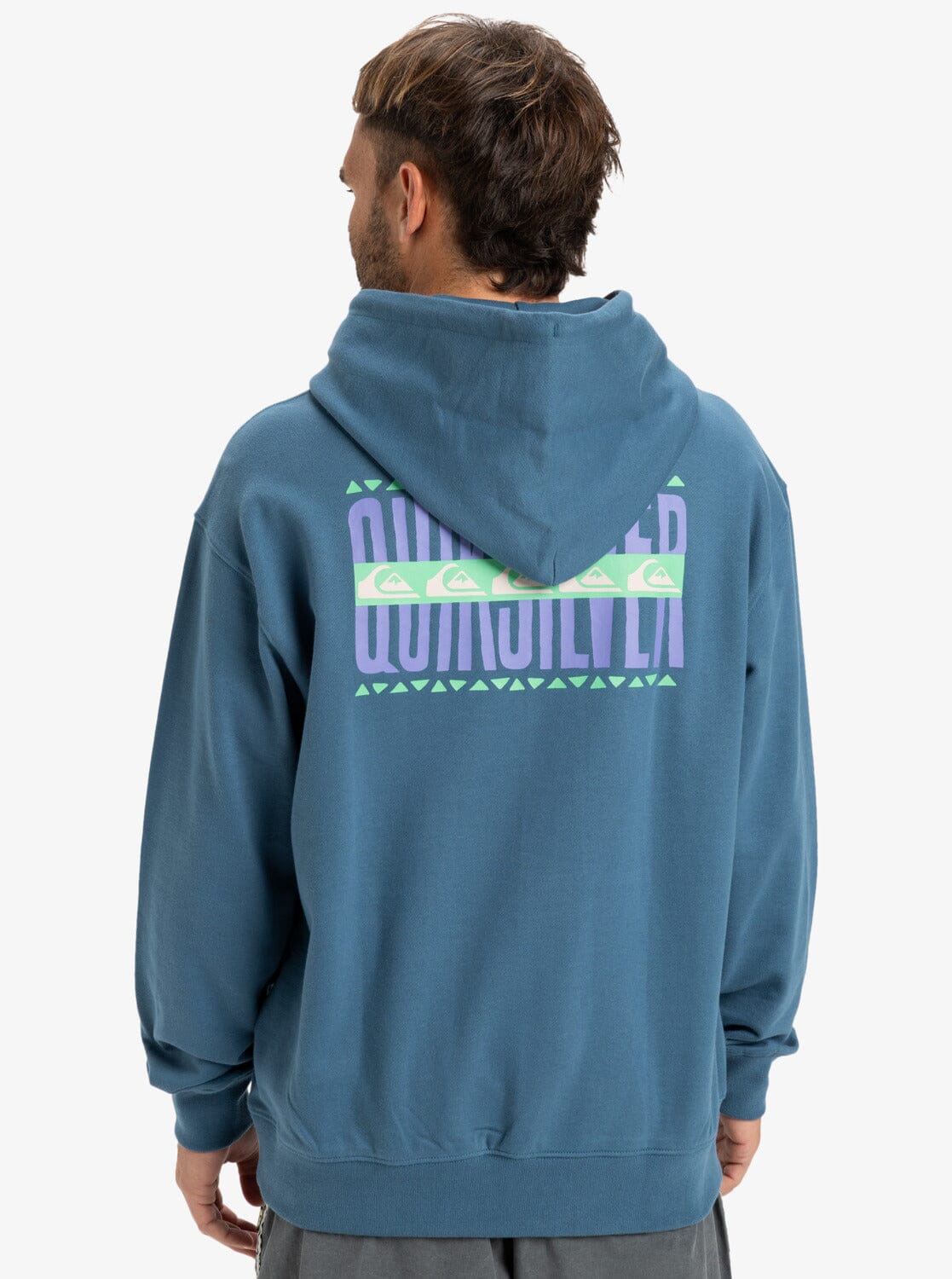 APOG Heritage Pullover Hoodie - Real Teal Men's Hoodies & Sweatshirts Quiksilver