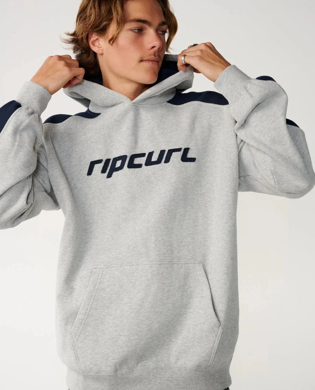 Archive Panel Hood - Grey Marle Men's Hoodies & Sweatshirts Rip Curl