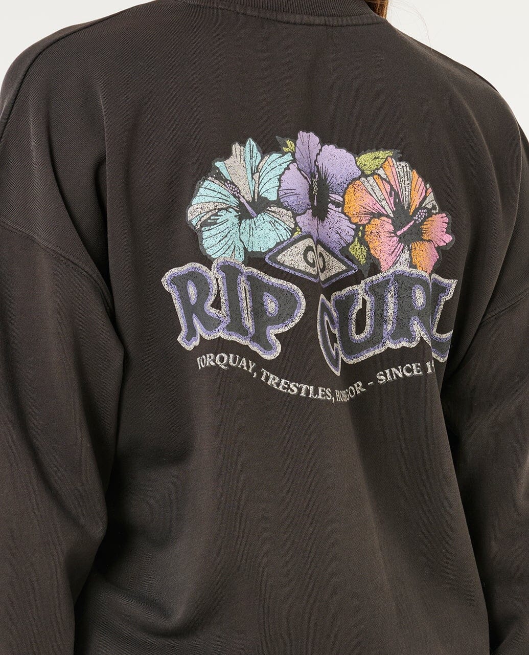 Bells Heritage Crew - Washed Black Women's Hoodies & Sweatshirts Rip Curl Women