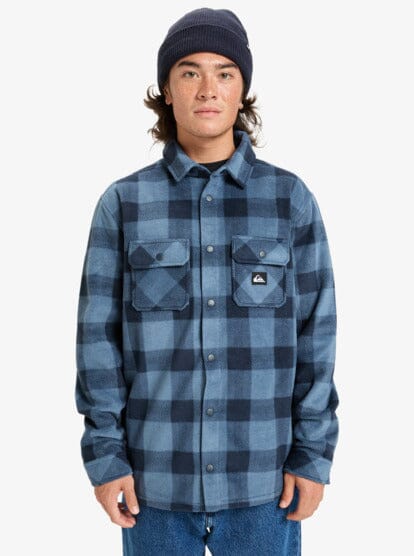 Bering Strait Check Shirt (XL) - China Blue Northsea Plaid Men's Shirts & Polos Quiksilver