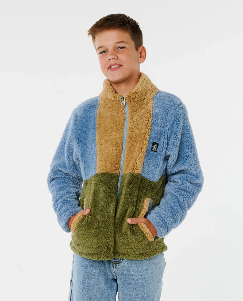 Block Party Polar Boy - Faded Denim Children's Hoodies Rip Curl 8