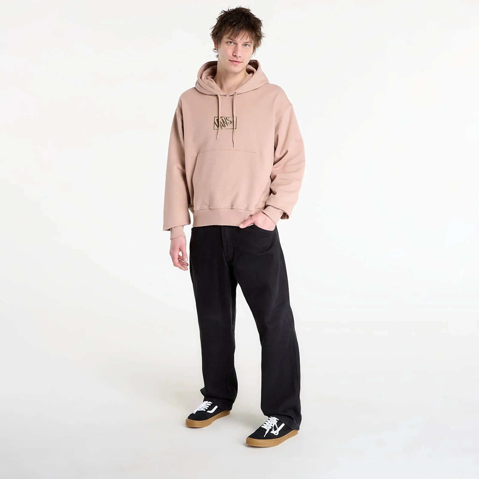 Blocked Box PO Hoodie - Warm Taupe Men's Hoodies & Sweatshirts Vans