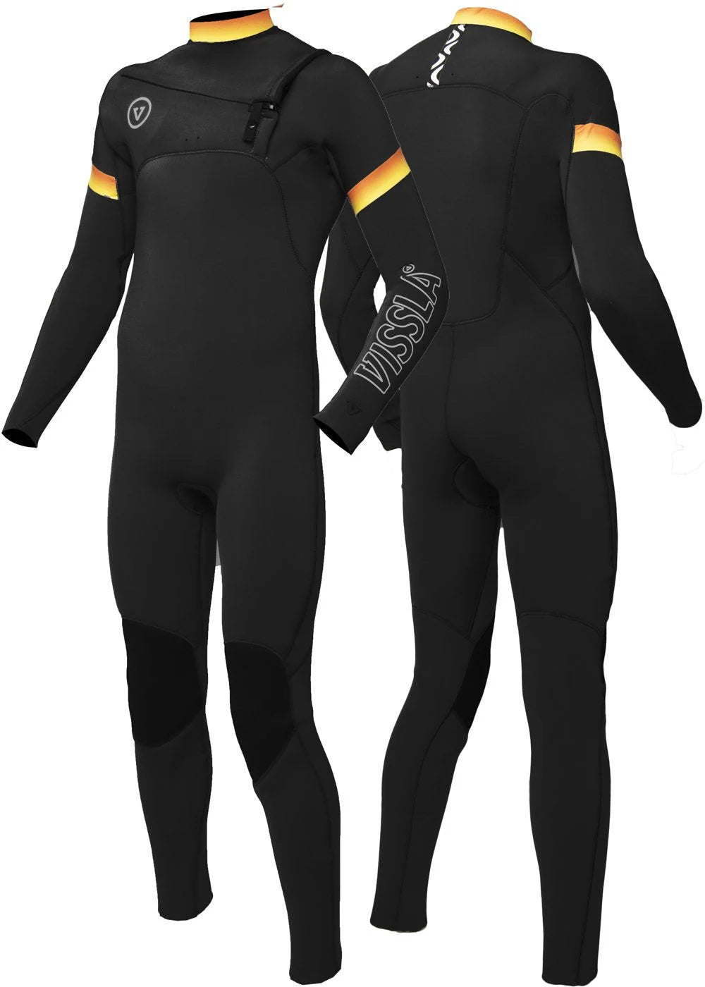 Boy's Raditude 4/3mm Chest Zip - Black (2024) Children's Wetsuits Vissla 6