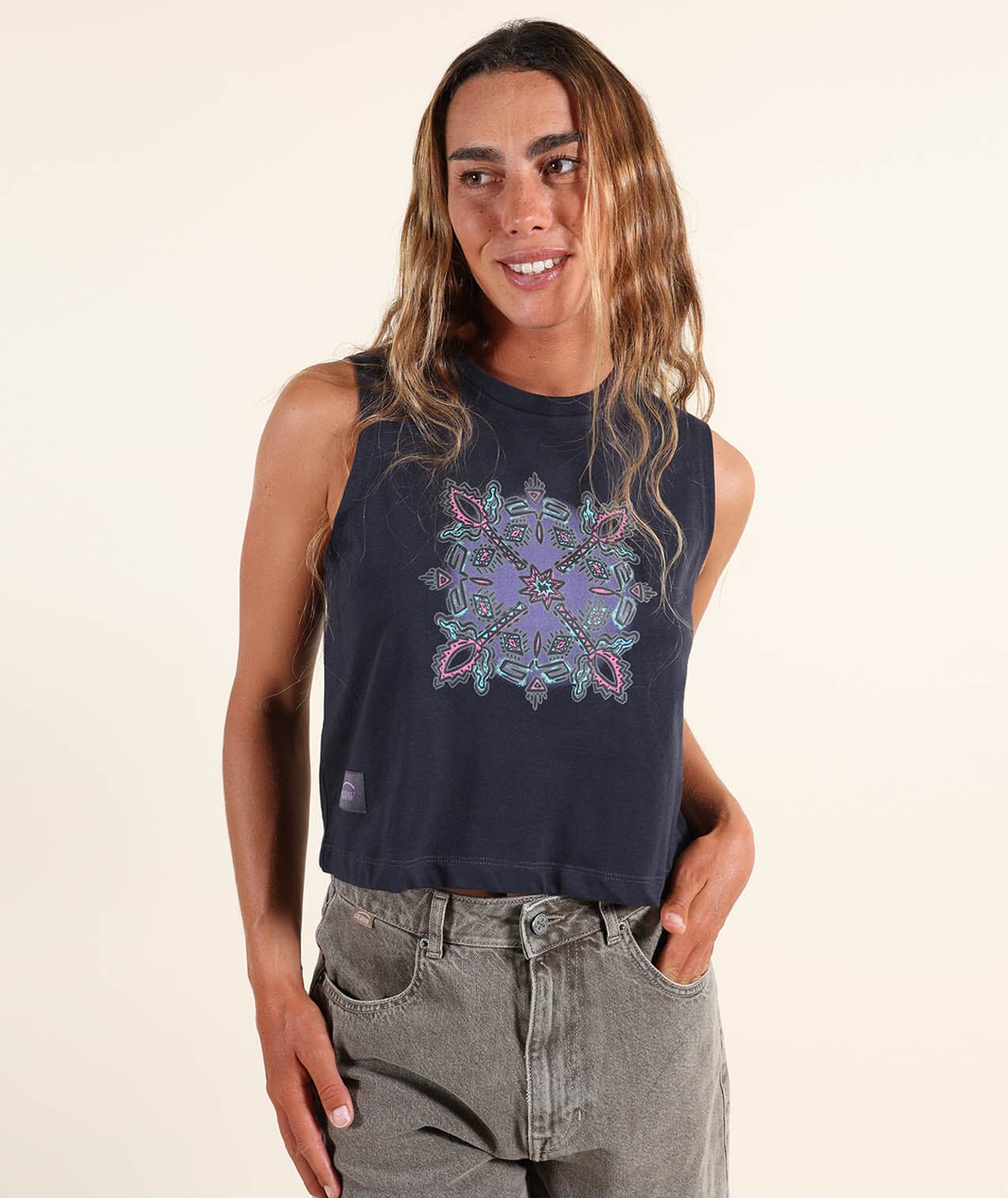 Bumblebee Tank Top - Graphite Women's T-Shirts and Vest Tops Oxbow XS