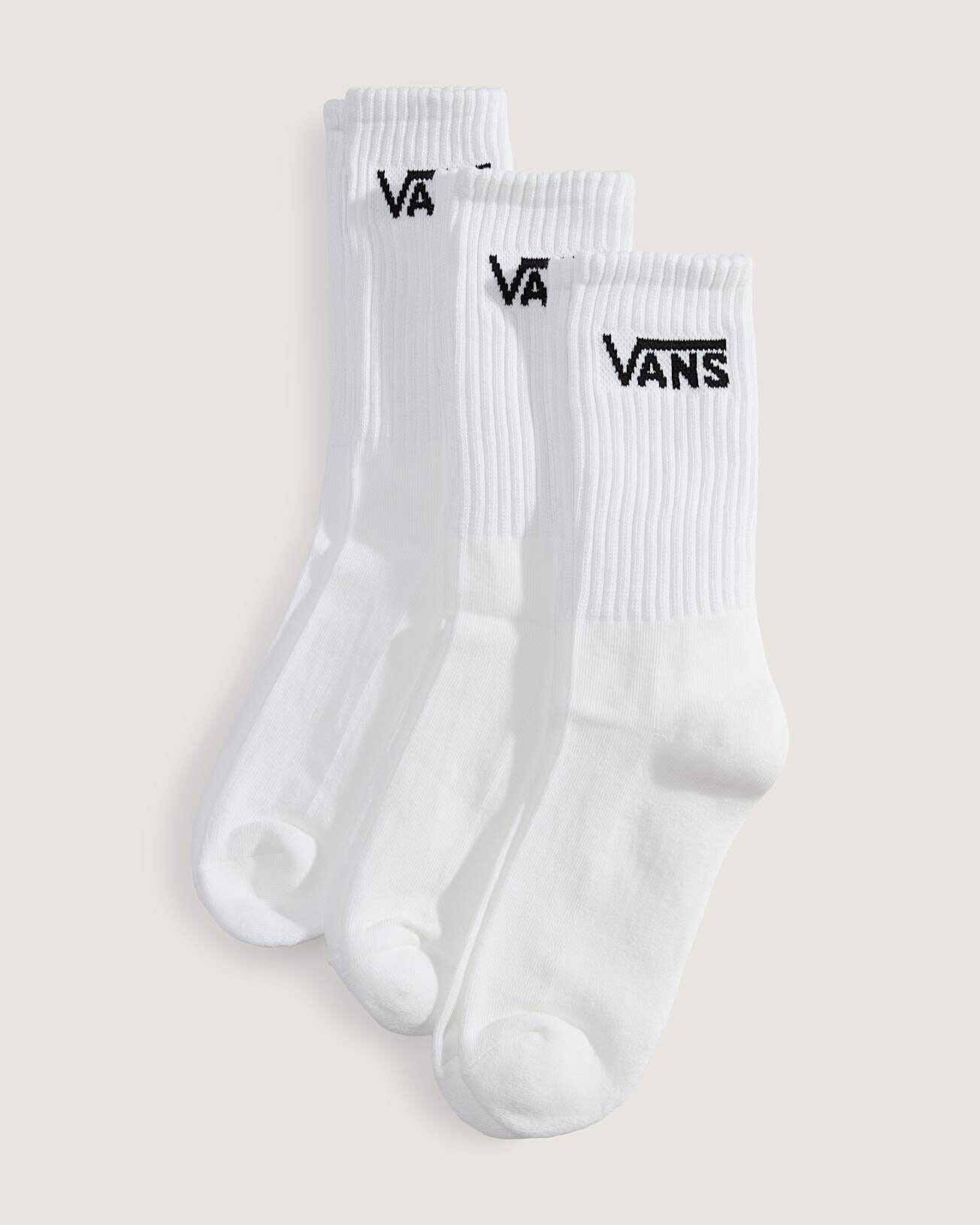 Classic Crew Socks (3 pairs) - White Men's Socks Vans