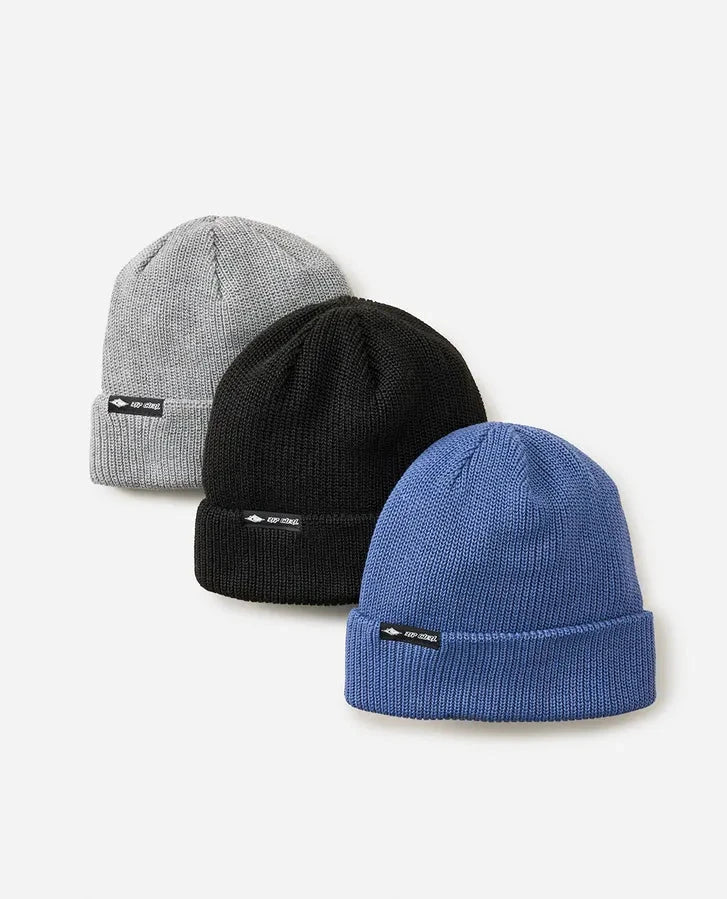 Classic Surf Reg Beanie 3 Pack - Black/Multi Men's Hats,Caps&Beanies Rip Curl