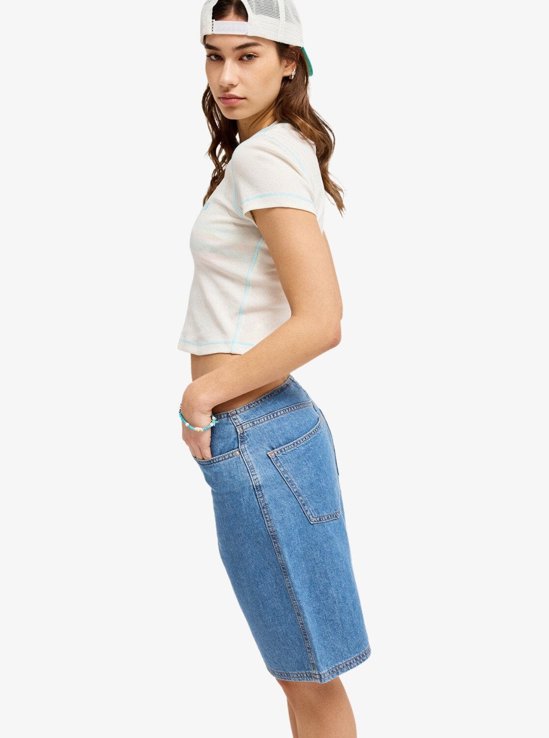 Cool Girl Longline Denim Short - Surf Wash Women's Shorts & Boardshorts Roxy