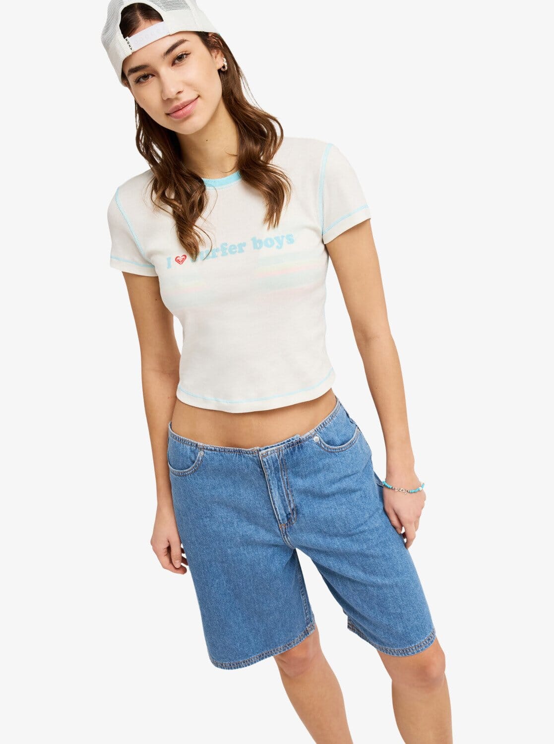 Cool Girl Longline Denim Short - Surf Wash Women's Shorts & Boardshorts Roxy