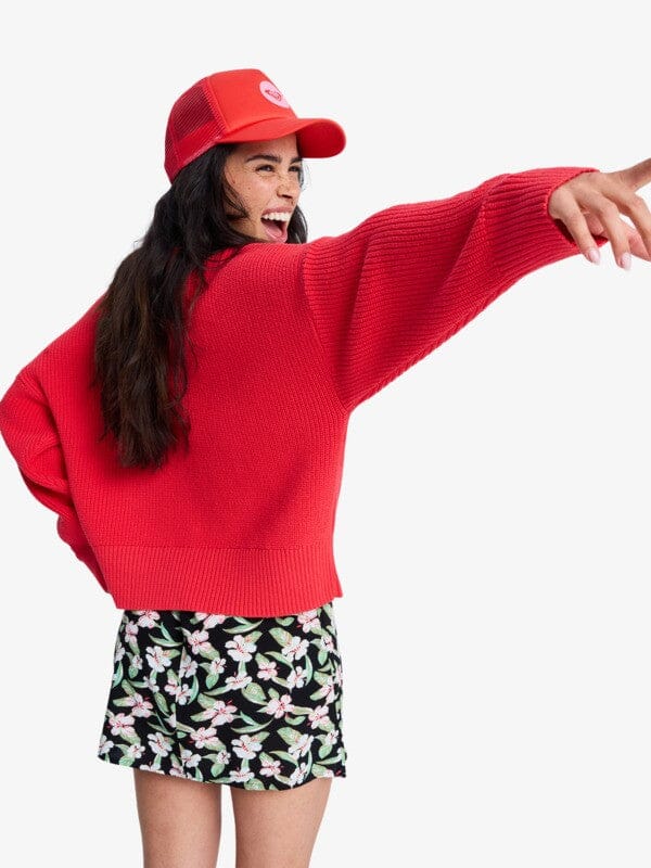 Cosmic Coast Cardigan - Hibiscus Women's Knitwear roxy