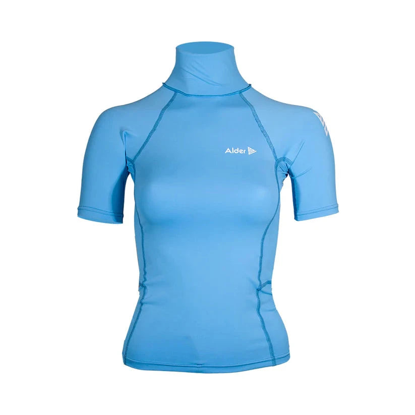 Cruz Women's Short Sleeve Rash Vest - Light Blue Women's Rash Vests/Neoprene Tops Alder UK8