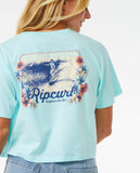 Dancing Crop Tee - Sky Blue Women's T-Shirts and Vest Tops Rip Curl women 