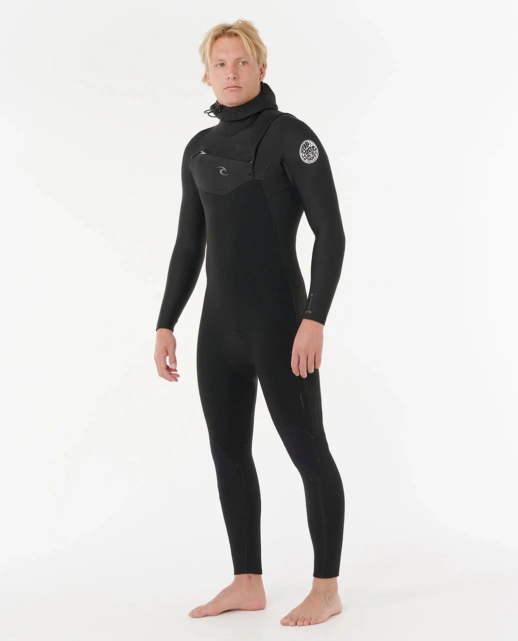 Dawn Patrol 5/4 Hooded Chest Zip Wetsuit - Black (2026) Wetsuits Rip Curl