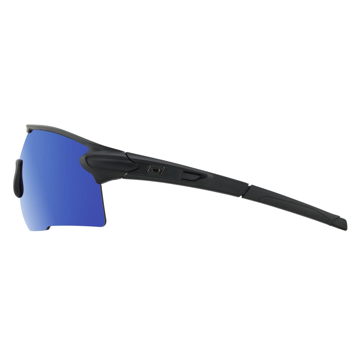 DD Force Satin Black - Grey/Blue Mirror Polarised Sunglasses Dirty Dog