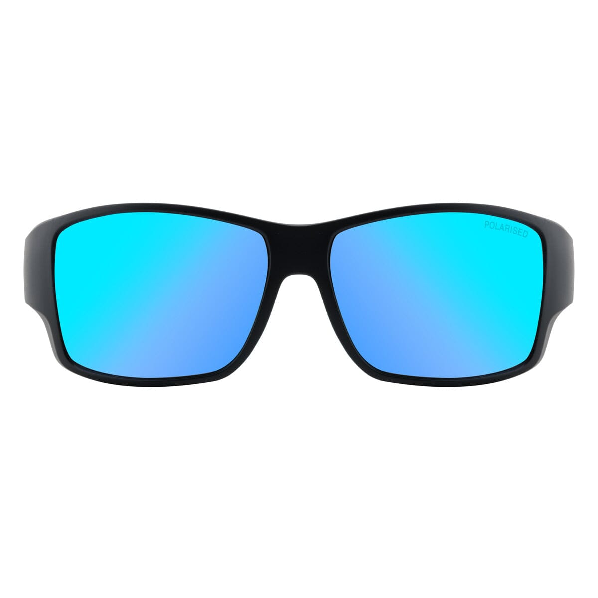 DD Hoodoo - Satin Black/Ice Blue Mirror,Grey Polarised Sunglasses Dirty Dog