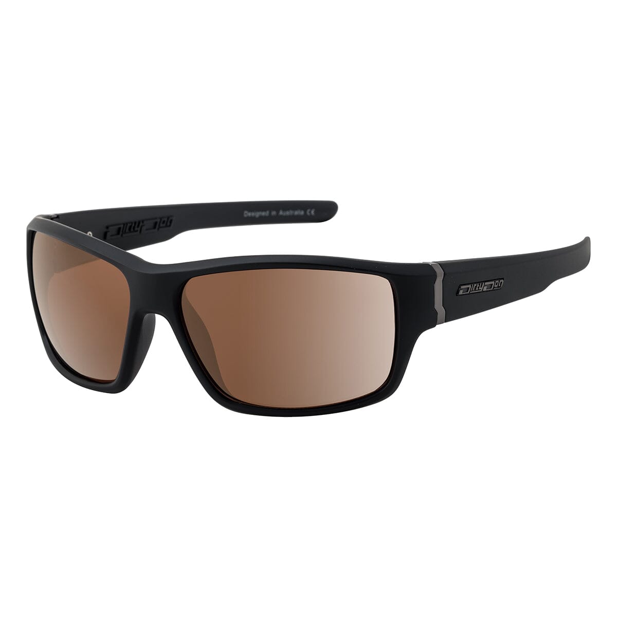 DD Knox - Satin Black - Brown Polarised Sunglasses Dirty Dog