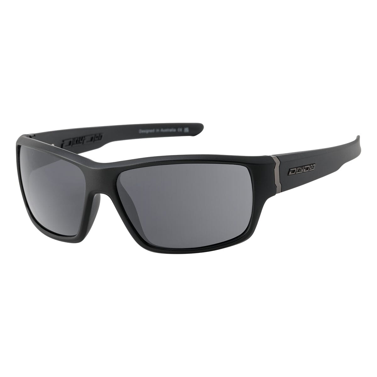 DD Knox - Satin Black - Grey Polarised Sunglasses Dirty Dog