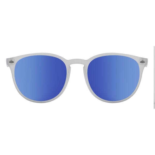 DD Racoon - Satin Crystal/Grey,Ice Blue Mirror Polarised Sunglasses Dirty Dog