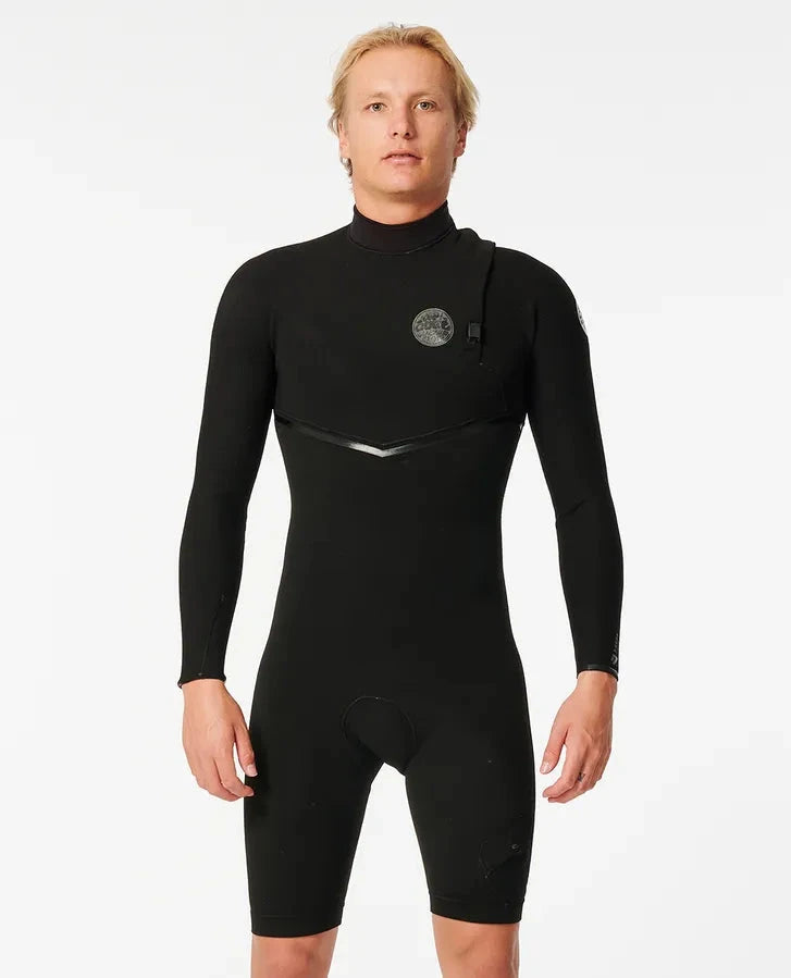 E Bomb 2/2 L/s Zip Free - Black Wetsuits Rip Curl