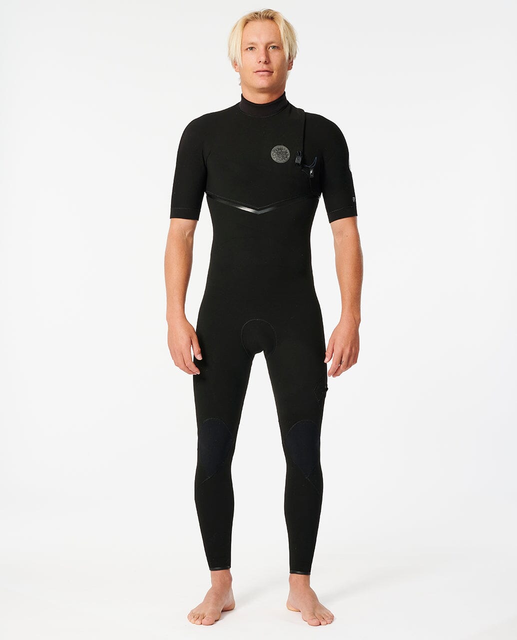E Bomb Zip Free 2/2mm Short Sleeve Springsuit- Black Wetsuits Rip Curl S