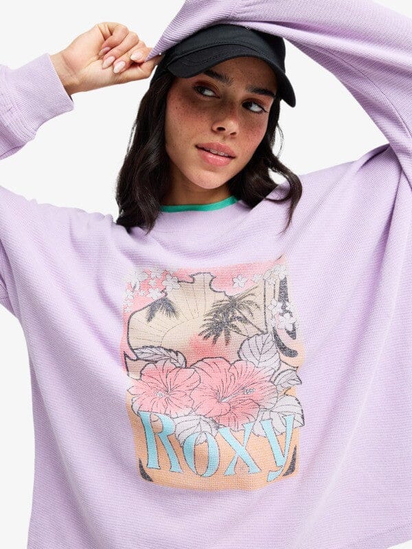 Eastside Midweight Long Sleeve Tee - Crocus Petal Women's T-Shirts and Vest Tops Roxy XS