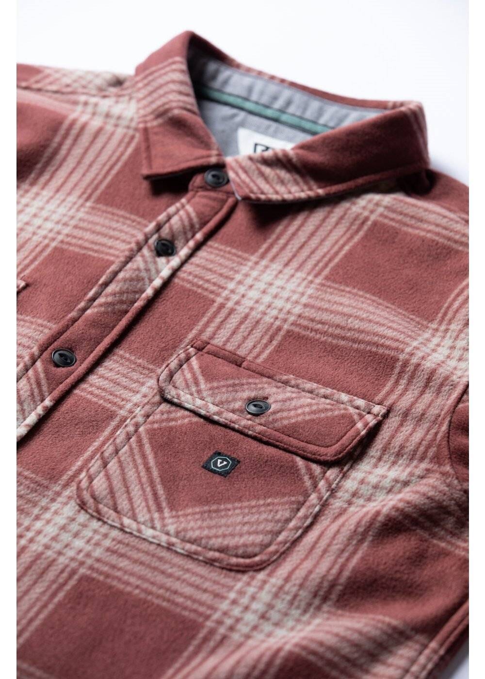 Eco-zy Polar Flannel - Fired Brick Men's Shirts & Polos Vissla