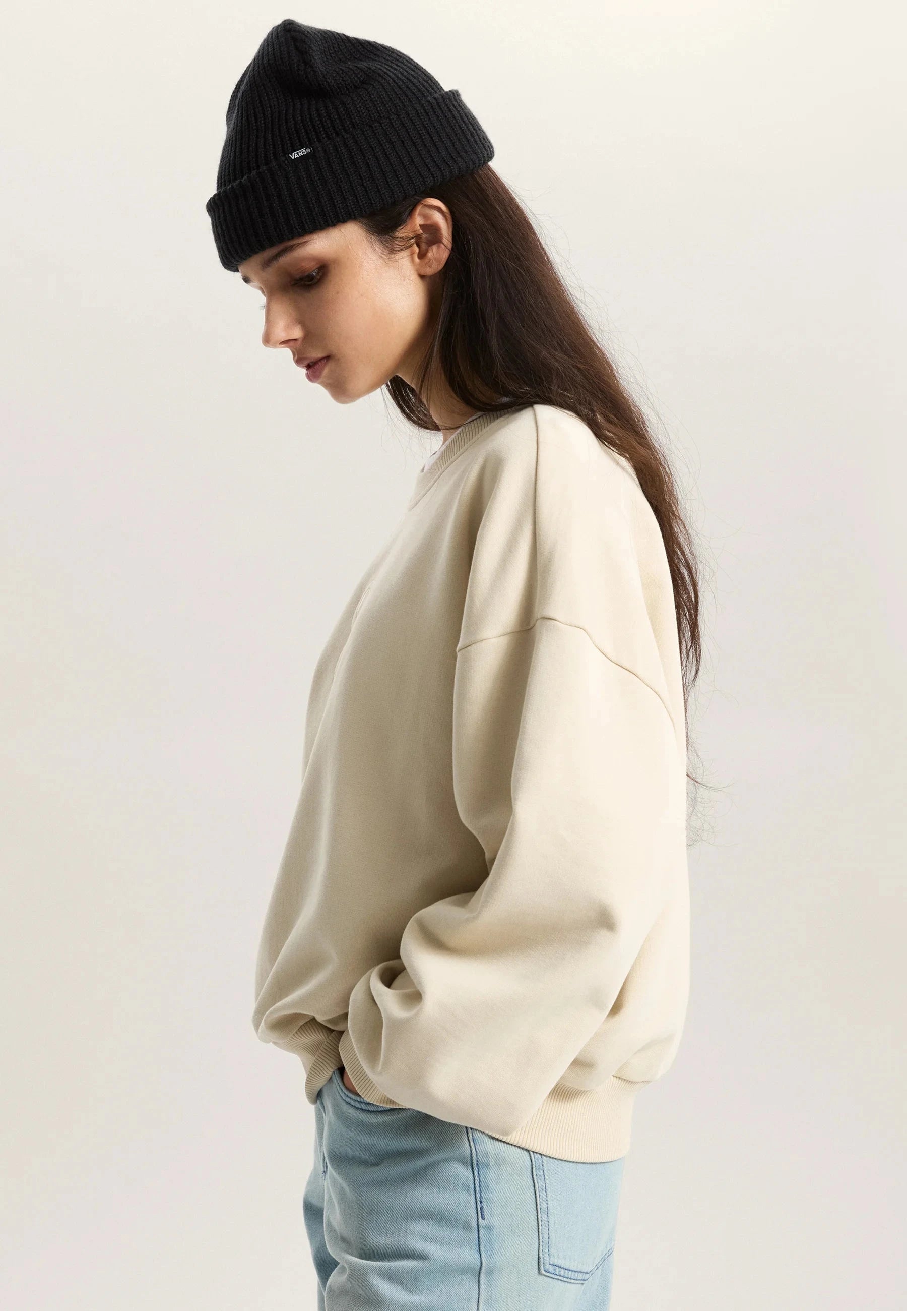 Ellipse Retro Crew - Oatmeal Women's Hoodies & Sweatshirts Vans Womens