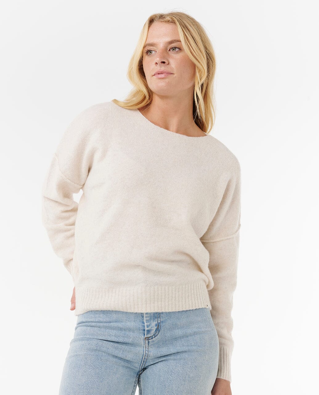 Emily Sweater - Ecru Marle Women's Hoodies & Sweatshirts Rip Curl Women