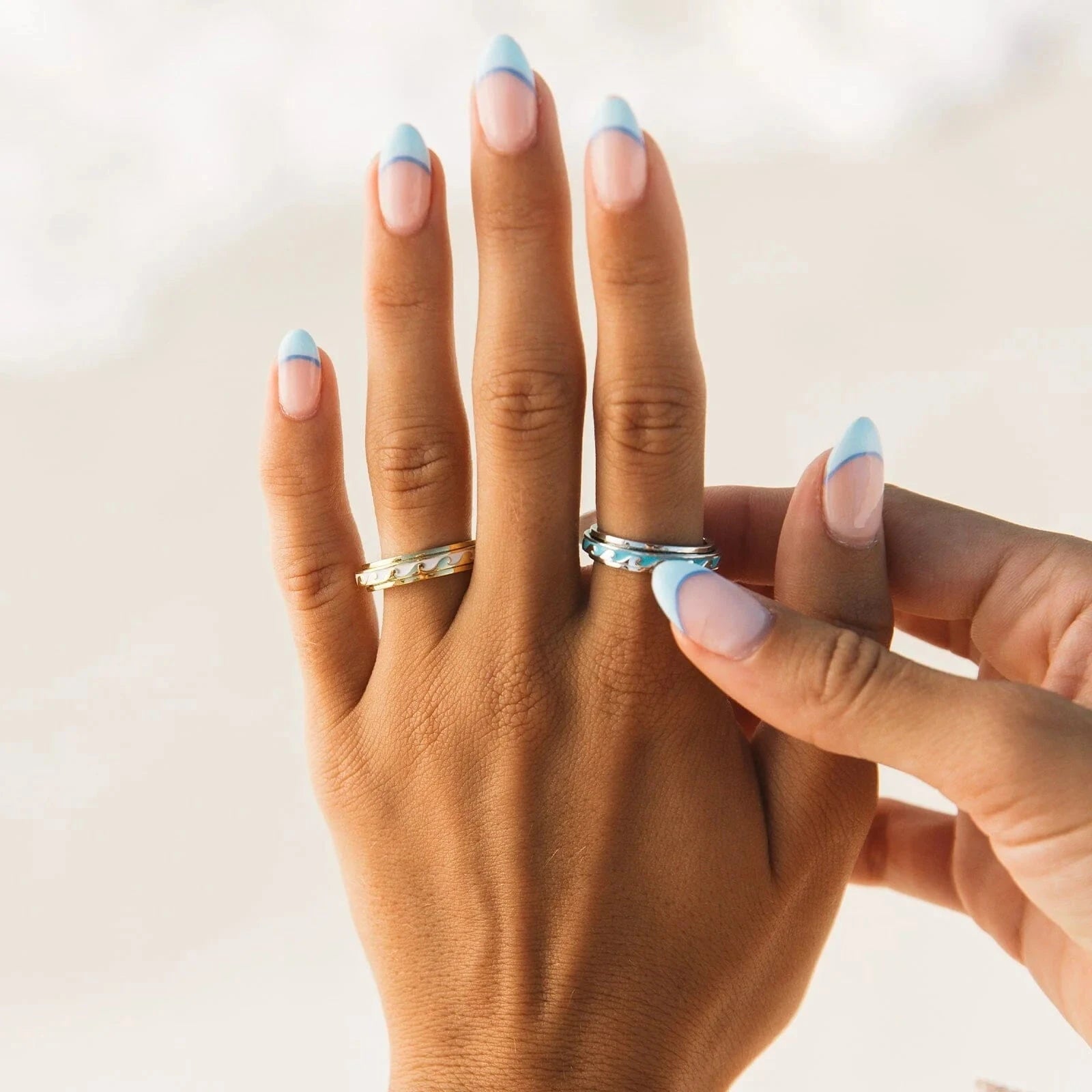 Enamel Wave Fidget Ring - Silver Jewellery Pura Vida