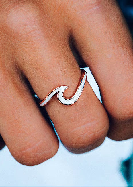 Enameled Wave Ring - Gold Jewellery Pura Vida 6