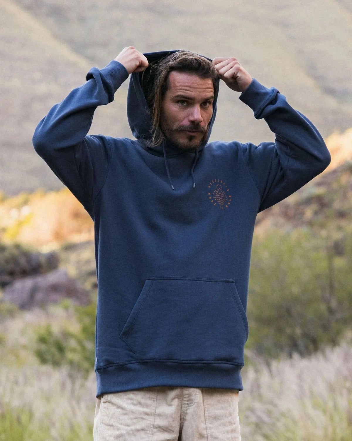 Escapism Regular Fit Hoodie - Rich Navy Men's Hoodies & Sweatshirts Passenger