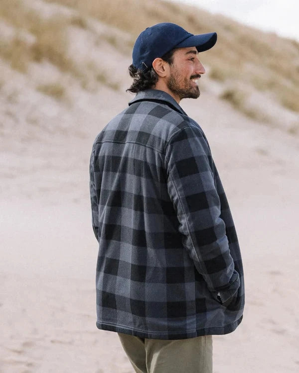 Firelight Sherpa Lined Overshirt - Grey Buffalo Men's Hoodies & Sweatshirts Passenger