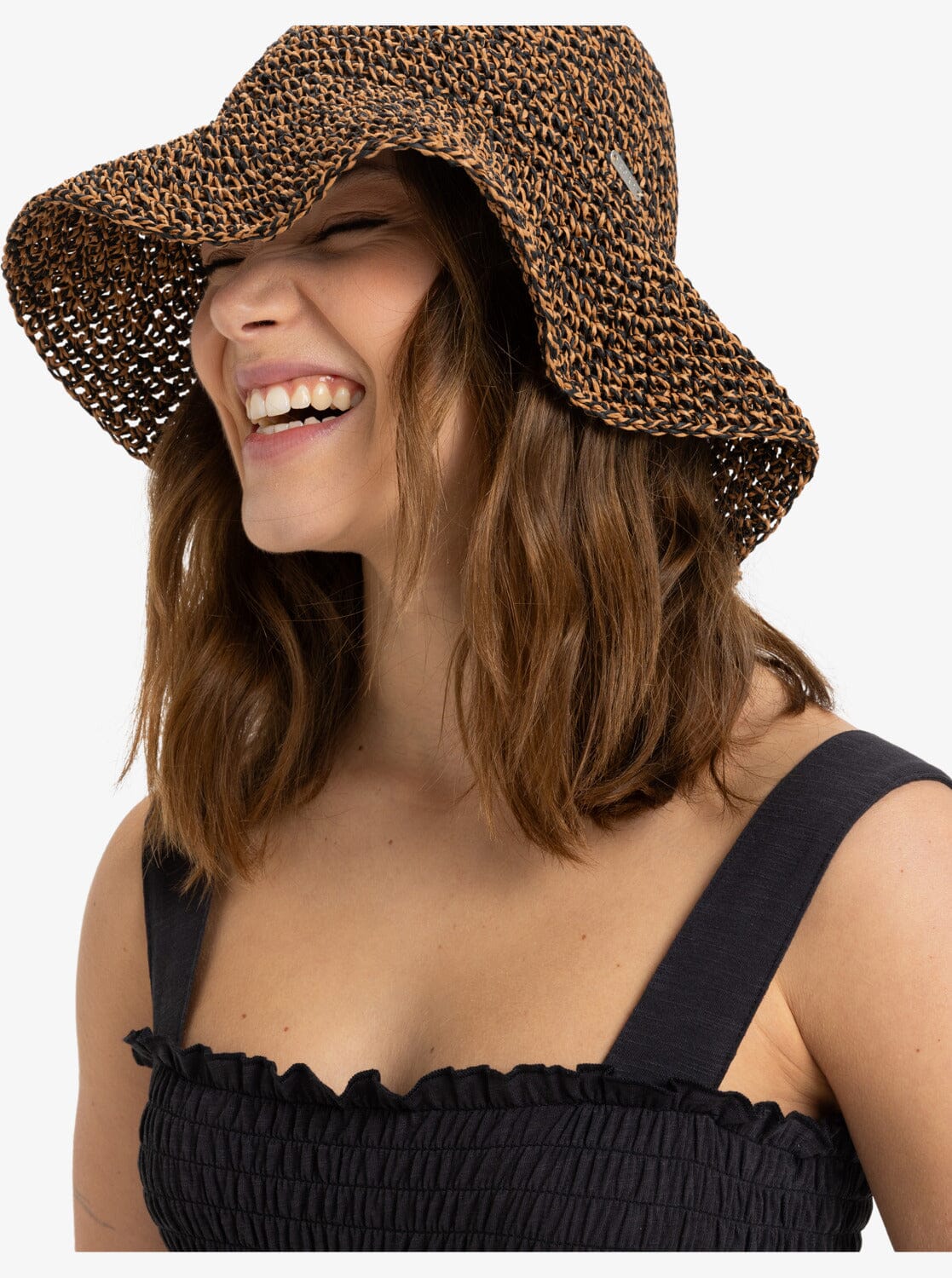 Foolish Shorebird Sun Hat - Anthracite Women's Hats,Caps & Scarves Roxy S/M