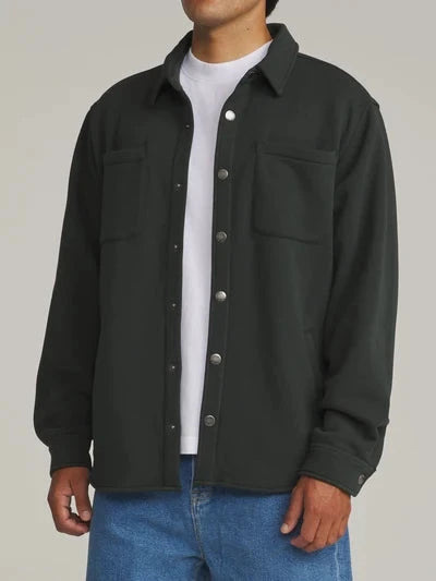 Harold Fleece Shirt Jacket - Black Men's Shirts & Polos Katin