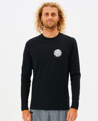 Icons Of Surf Long Sleeve UV Tee - Black Men's T-Shirts & Vests Rip Curl S 