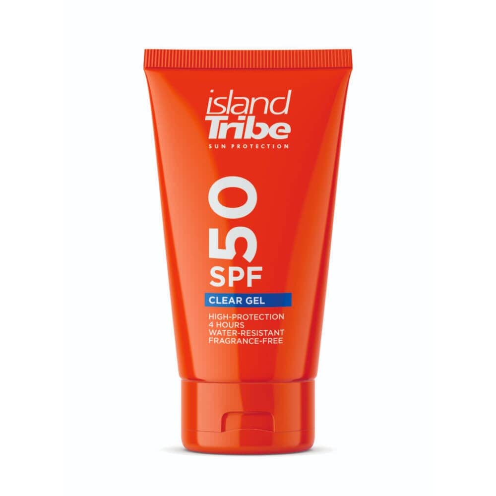 Island Tribe SPF 50 Clear Gel 100ml suncream Island Tribe