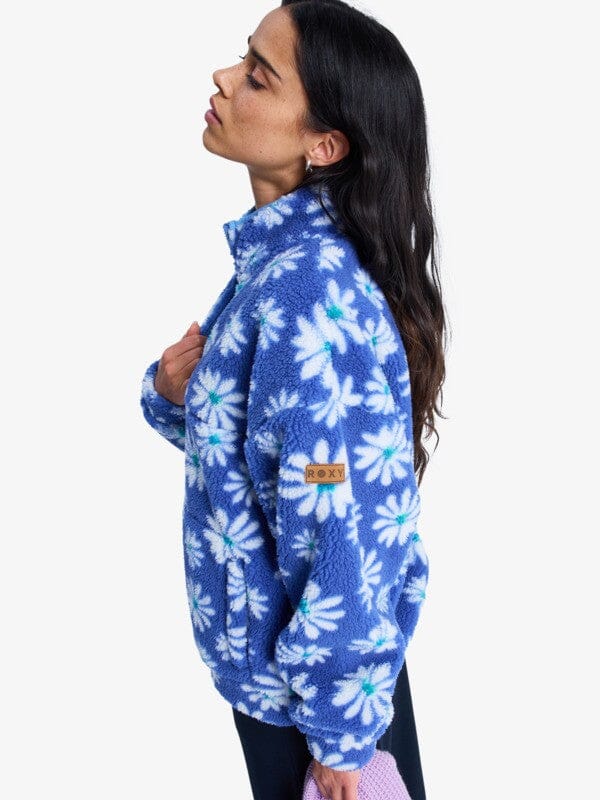 Jive Talking Bonded Polar Fleece - Coconut Milk Flower Soul Women's Hoodies & Sweatshirts Roxy