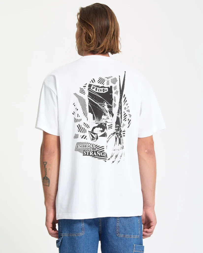 Kut N Rip T-Shirt - White Men's T-Shirts & Vests Volcom