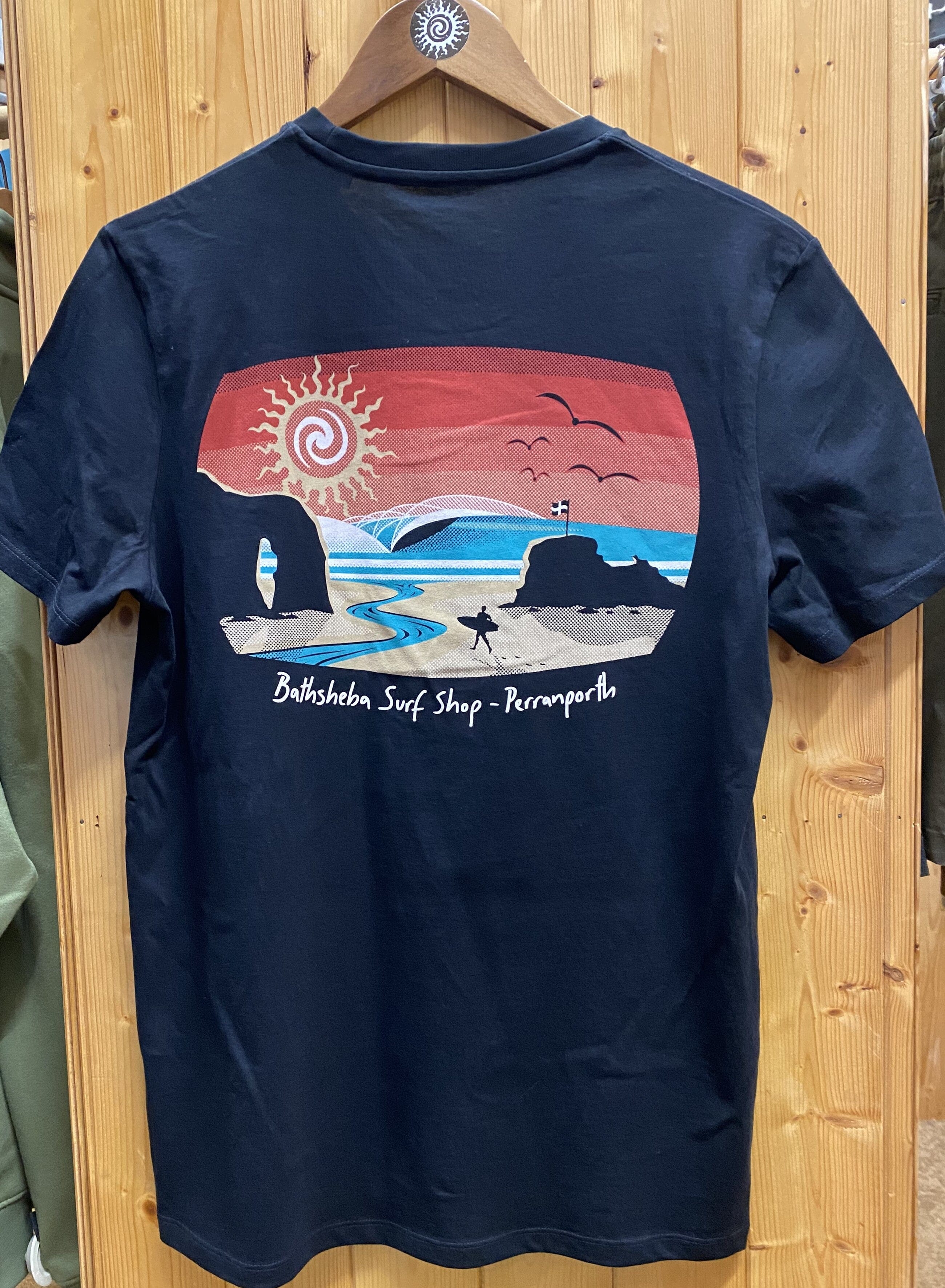 Laurie McCall Landscape Tee - True Black Men's T-Shirts & Vests Bathsheba Surf S