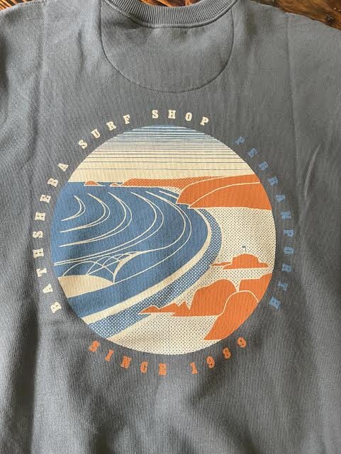 Laurie Perranporth Circle Sweater - Light Charcoal Men's Hoodies & Sweatshirts Bathsheba Surf