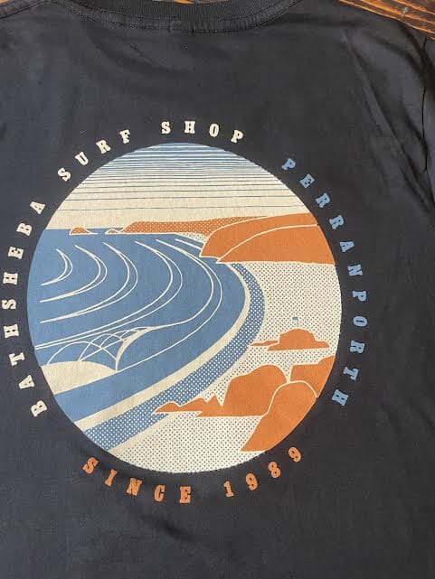 Laurie Perranporth Circle Tee - Black Men's T-Shirts & Vests Bathsheba Surf