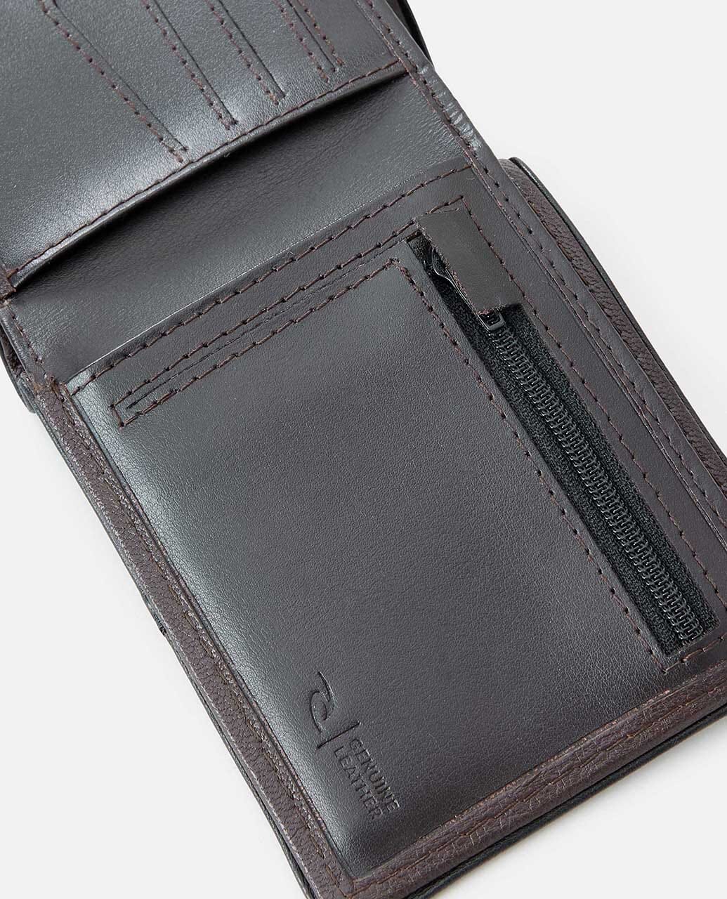 Layered RFID 2 In 1 Wallet - Brown Wallets Rip Curl