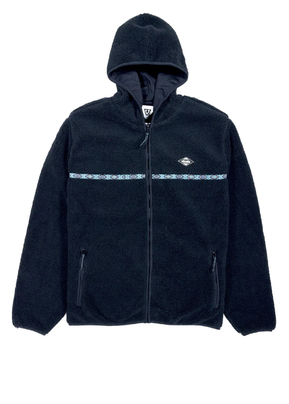 Legall Sherpa Zip Hoodie - Black Men's Hoodies & Sweatshirts Vissla S