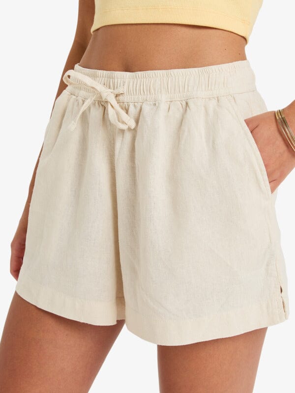 Lekeito Break Mid Beach Short - Parchment Women's Shorts & Boardshorts Roxy