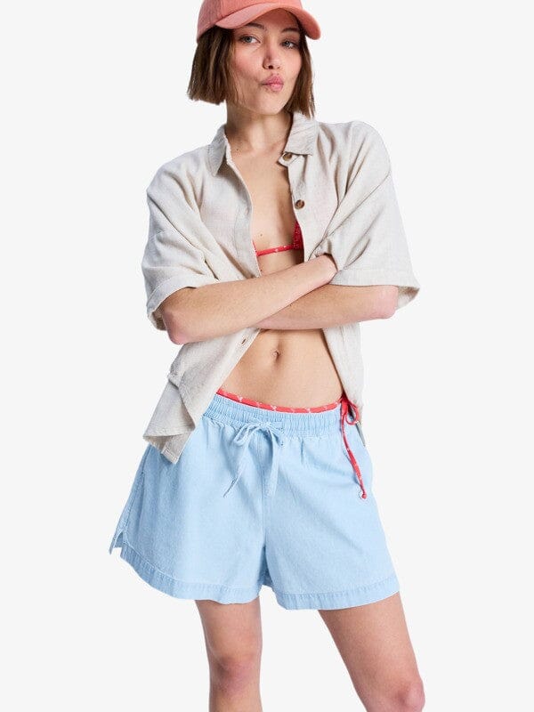 Lekeito Break Mid Denim Short Women's Shorts & Boardshorts Roxy XS