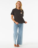 Line Up Relaxed Fit - Washed Black Women's T-Shirts and Vest Tops Rip Curl women 
